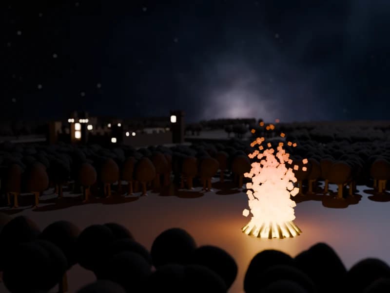 The Kingsflame festival grounds ablaze